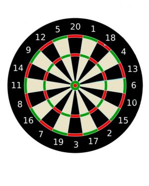 Classic 17 Double Sided Original Dart Board Game