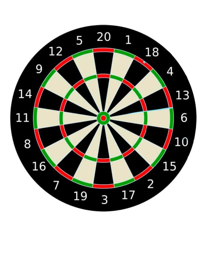 Classic 17 Double Sided Original Dart Board Game Classic 17 Double Sided Original Dart Board Game